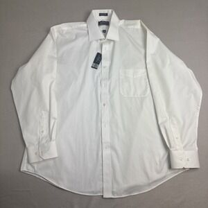 Adonis Signature Twill Easy Care Men's 17.5-34/35 White Dress Shirt